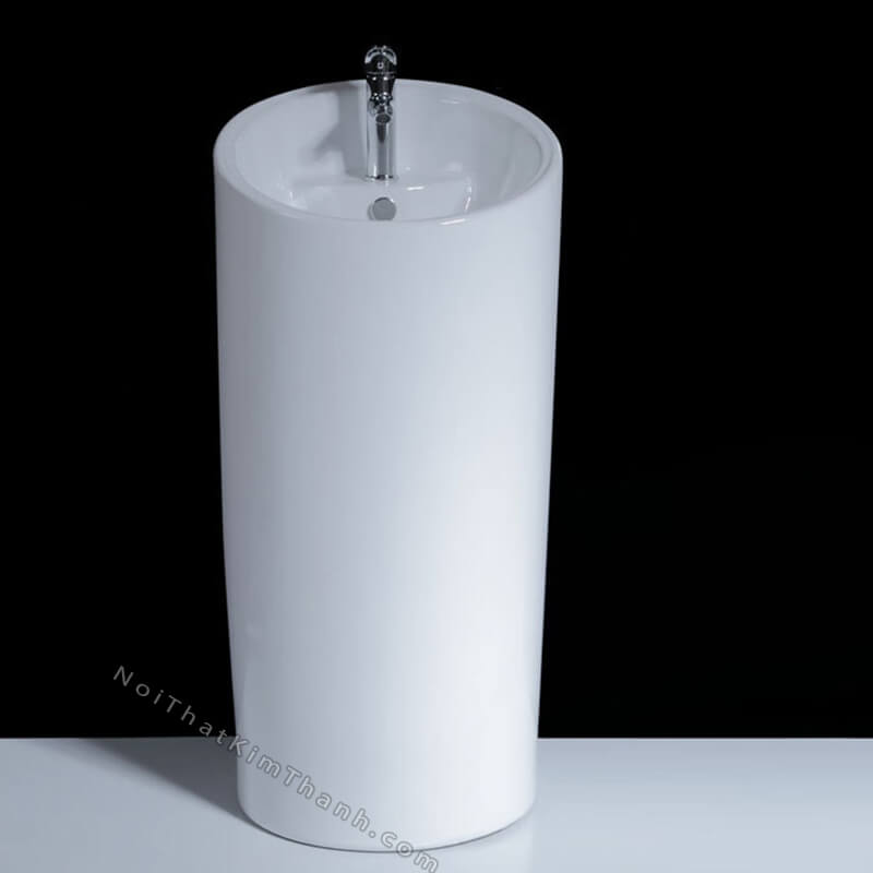 Lavabo chân đứng ống trụ tròn - LBCD03