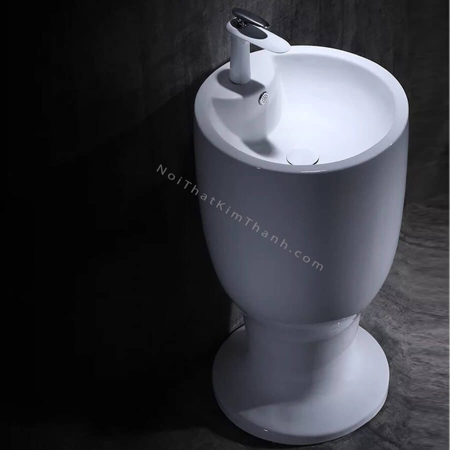 Lavabo chậu rửa mặt đứng sàn hình ly rượu - LB11