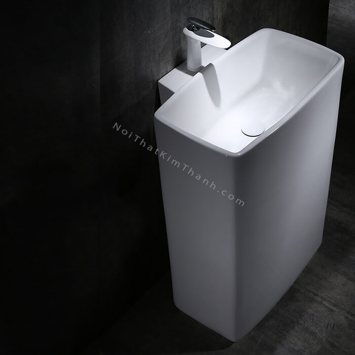Lavabo chậu rửa mặt đứng sàn mặt chữ nhật - LB14