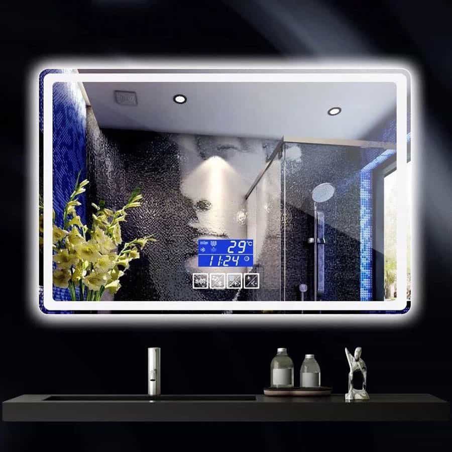 Gương phòng tắm led cảm ứng hình chữ nhật ngang - GL03
