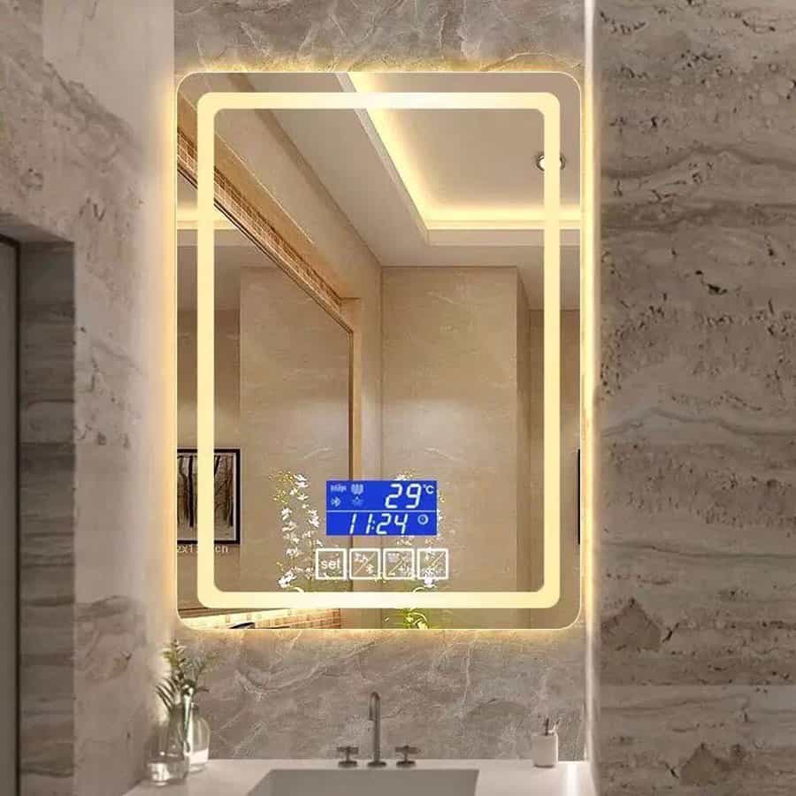 Gương phòng tắm led cảm ứng hình chữ nhật đứng - GL08