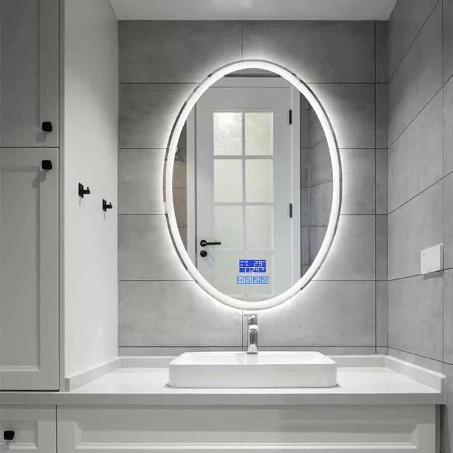 Gương trang điểm led cảm ứng hình elip oval đứng - GL10