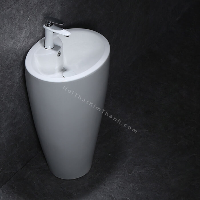 Lavabo chậu rửa mặt đứng sàn mặt tròn - LB21