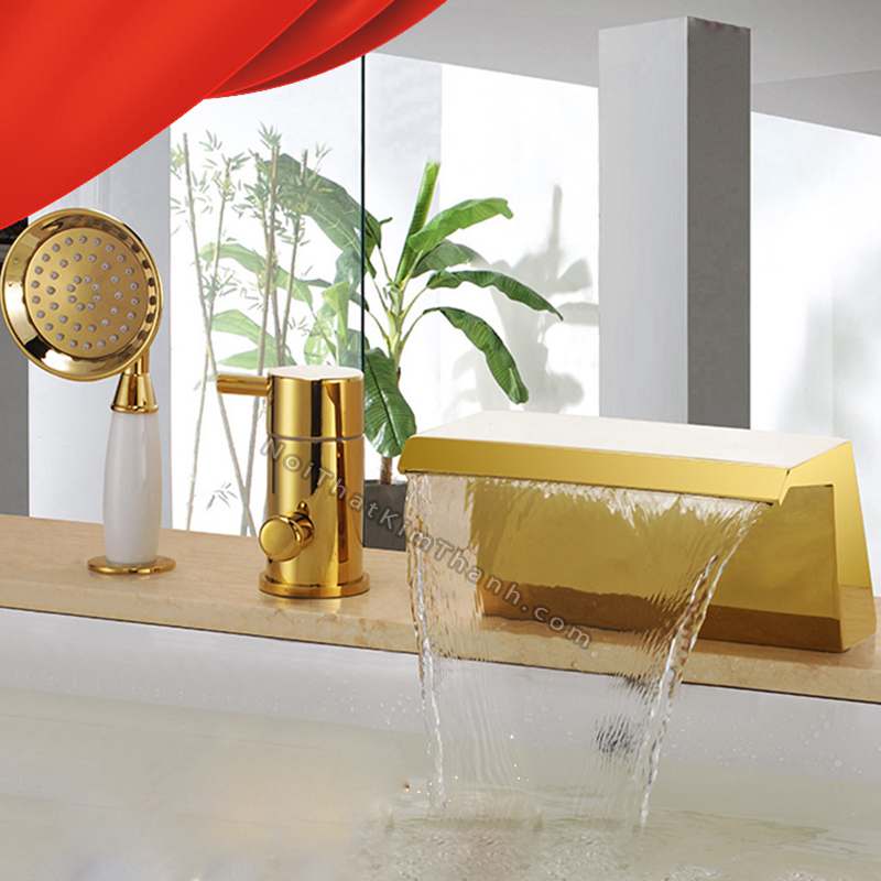 Bộ vòi cấp nước bồn tắm màu vàng - PK161
