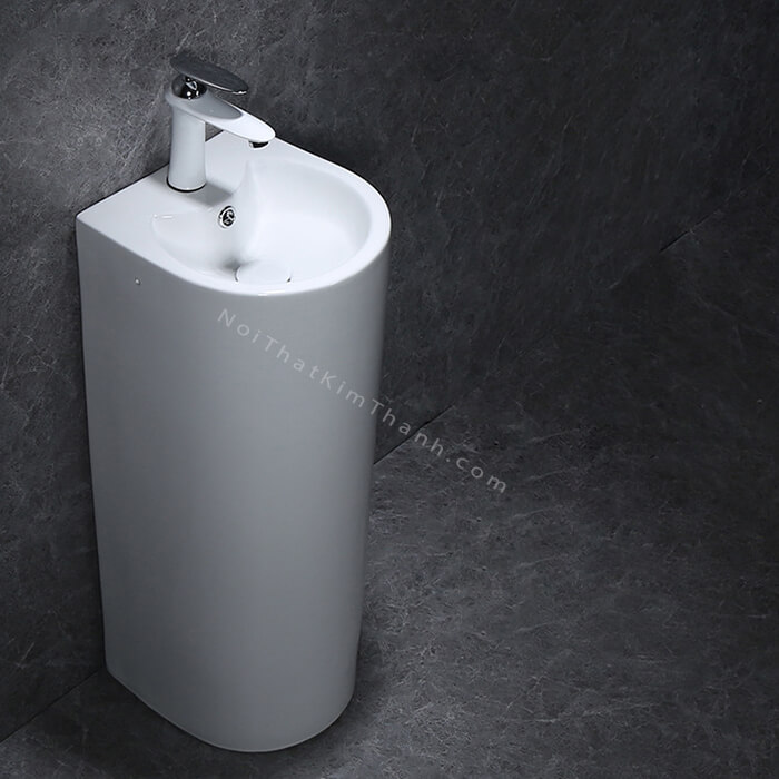 Lavabo chậu rửa mặt đứng sàn bo tròn cạnh ngoài - LB25