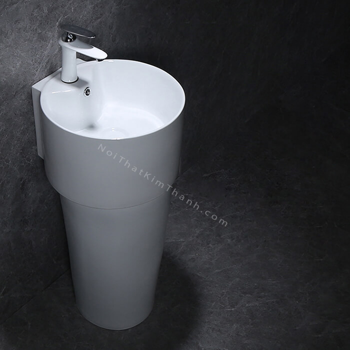 Lavabo chậu rửa mặt đứng sàn hình tròn - LB26