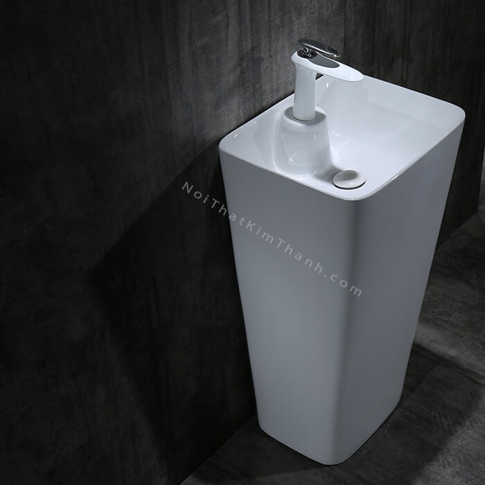 Lavabo chậu rửa mặt đứng sàn mặt chữ nhật - LB23