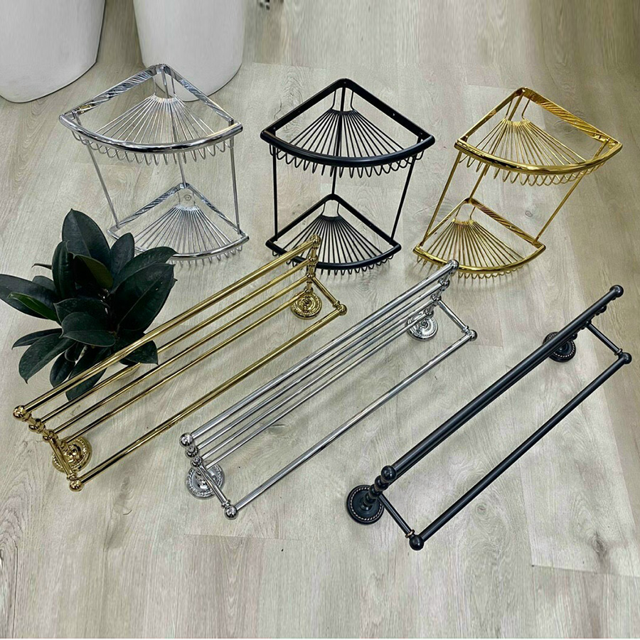 Máng khăn kệ góc đồng  - D595