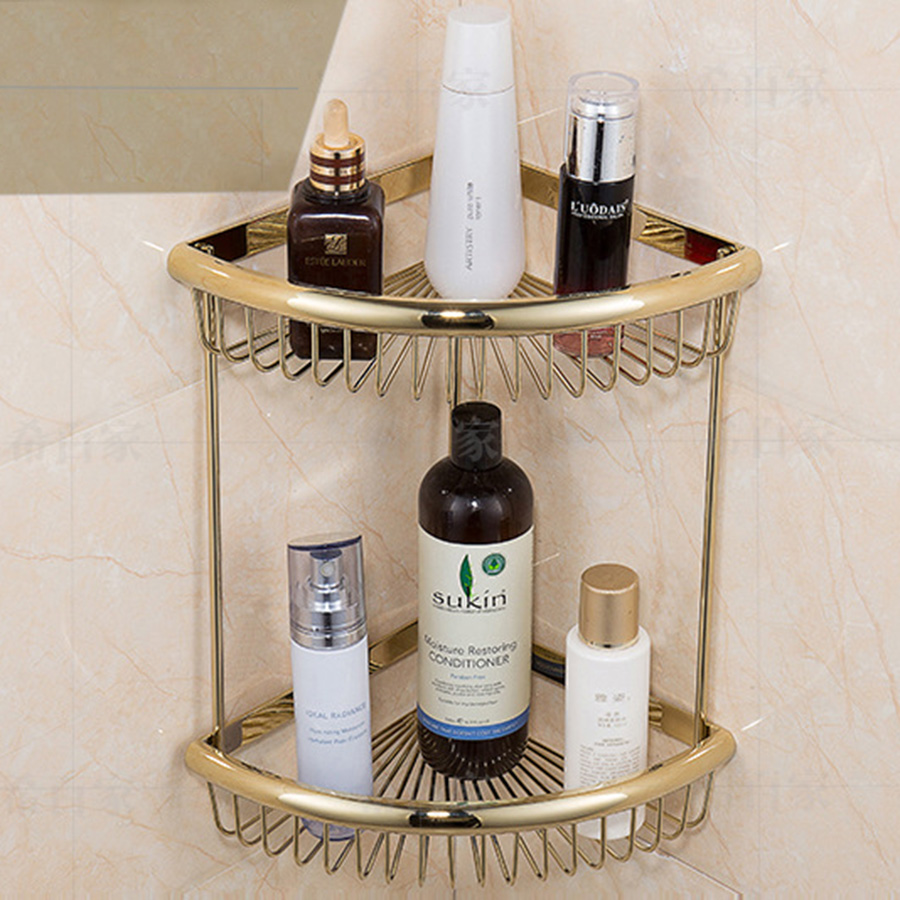 Kệ góc inox cao cấp bằng đồng - D691