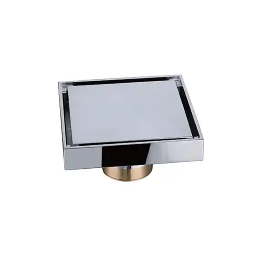 Thoát sàn âm màu crom bóng chất liệu đồng - D708