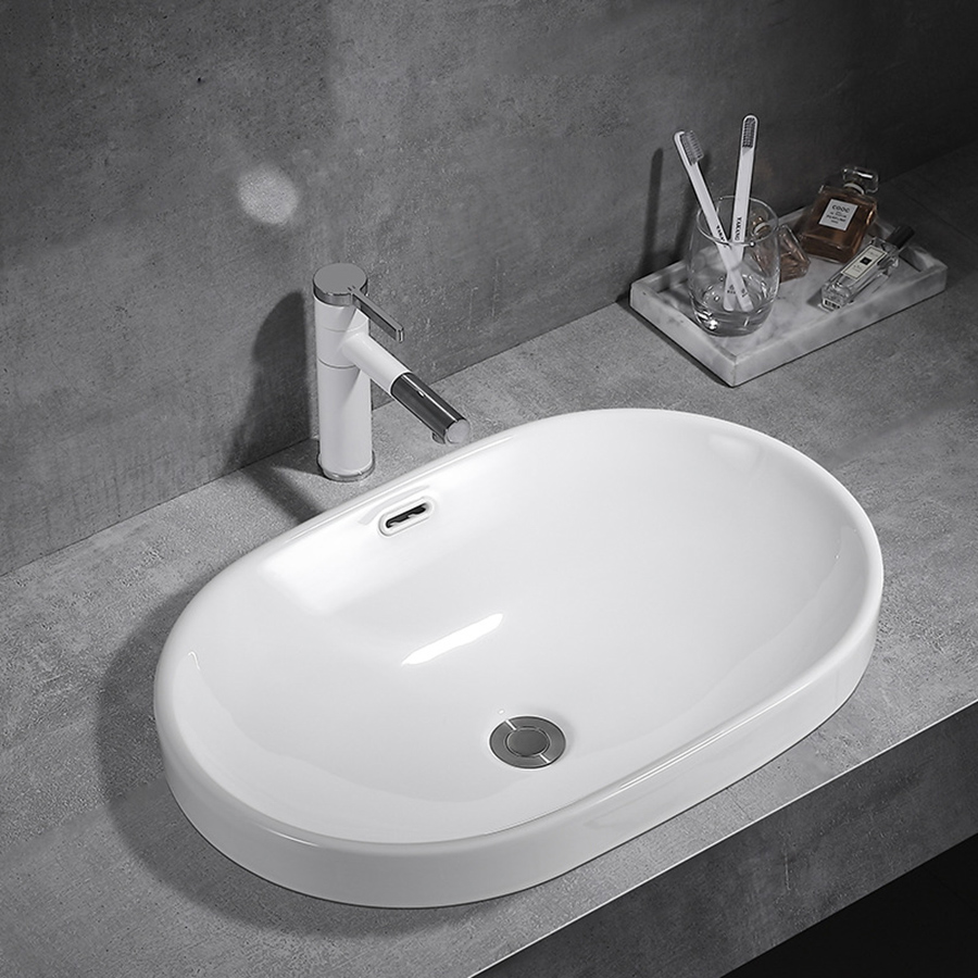 Lavabo bán âm hình oval - LB198