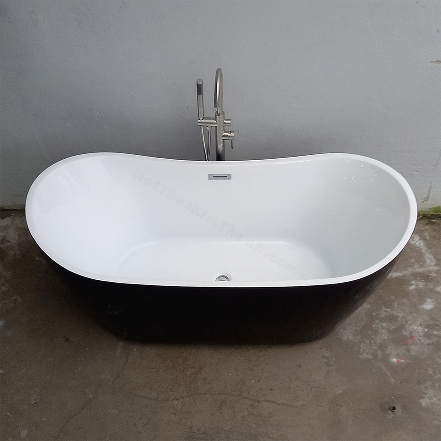 Bồn tắm ngâm hình thỏi vàng màu trắng đen - BT1272