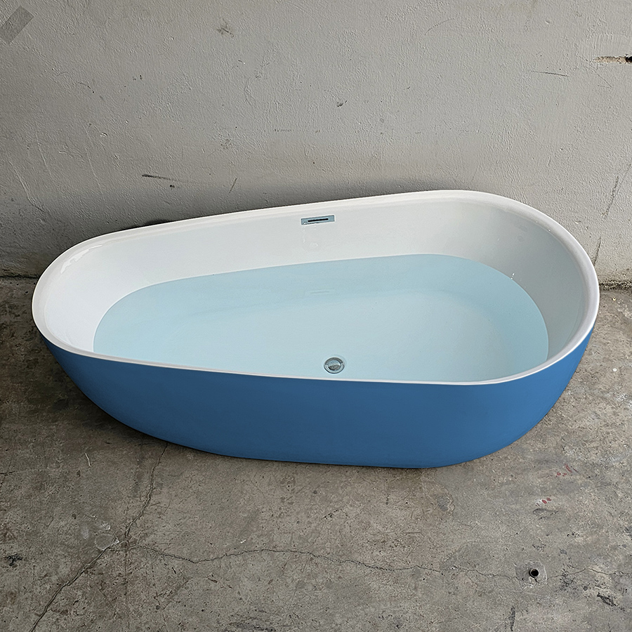 Bồn tắm oval giọt nước màu xanh dương - BT1291