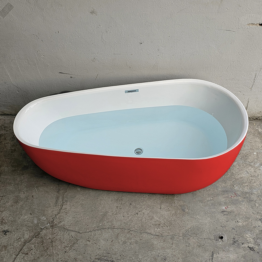 Bồn tắm oval giọt nước màu đỏ - BT1294