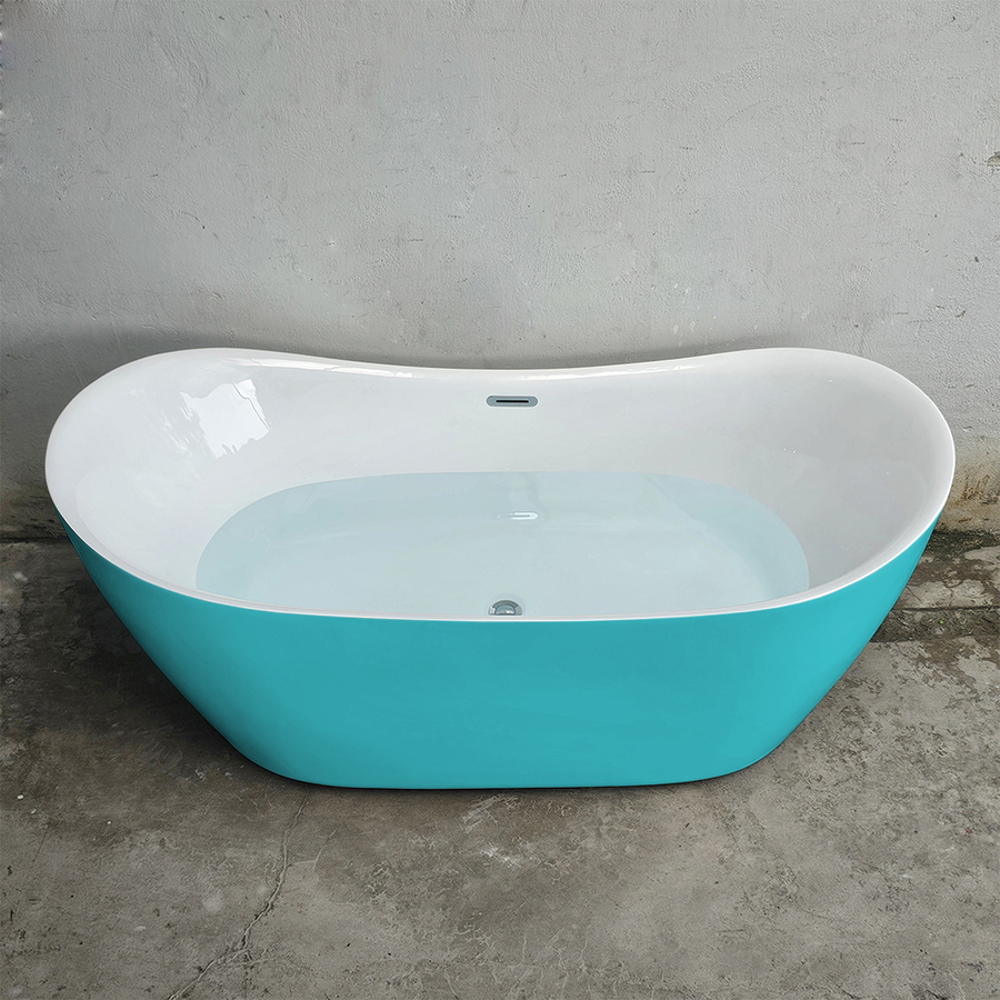 Bồn tắm acrylic thỏi vàng màu xanh lơ - BT1301