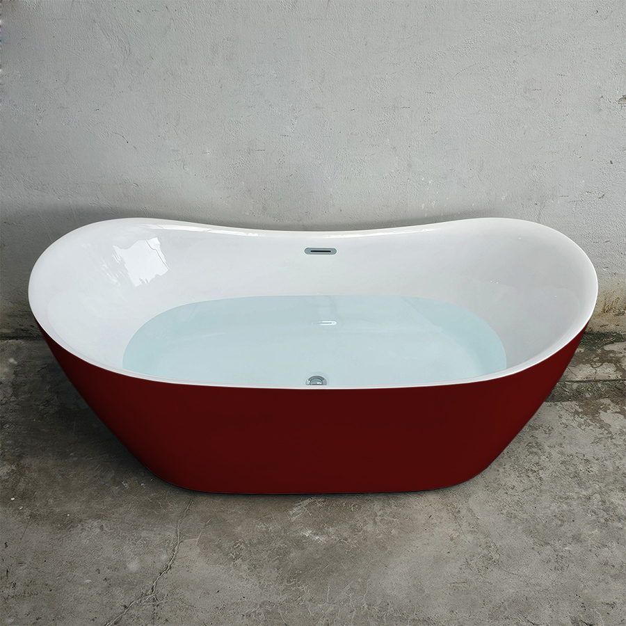 Bồn tắm acrylic thỏi vàng màu đỏ bordeaux - BT1303