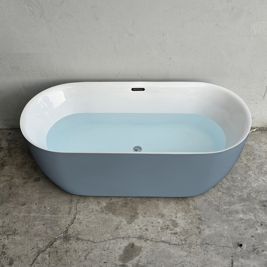 Bồn tắm oval bầu màu xám  - BT1341
