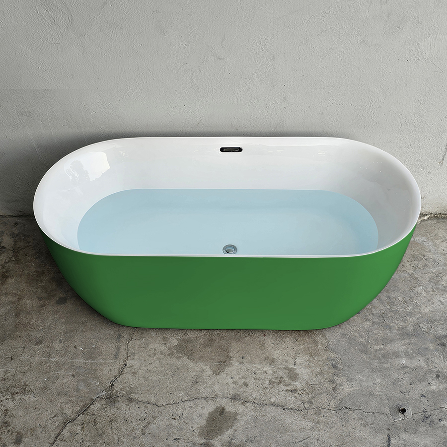 Bồn tắm oval bầu màu xanh lục - BT1345
