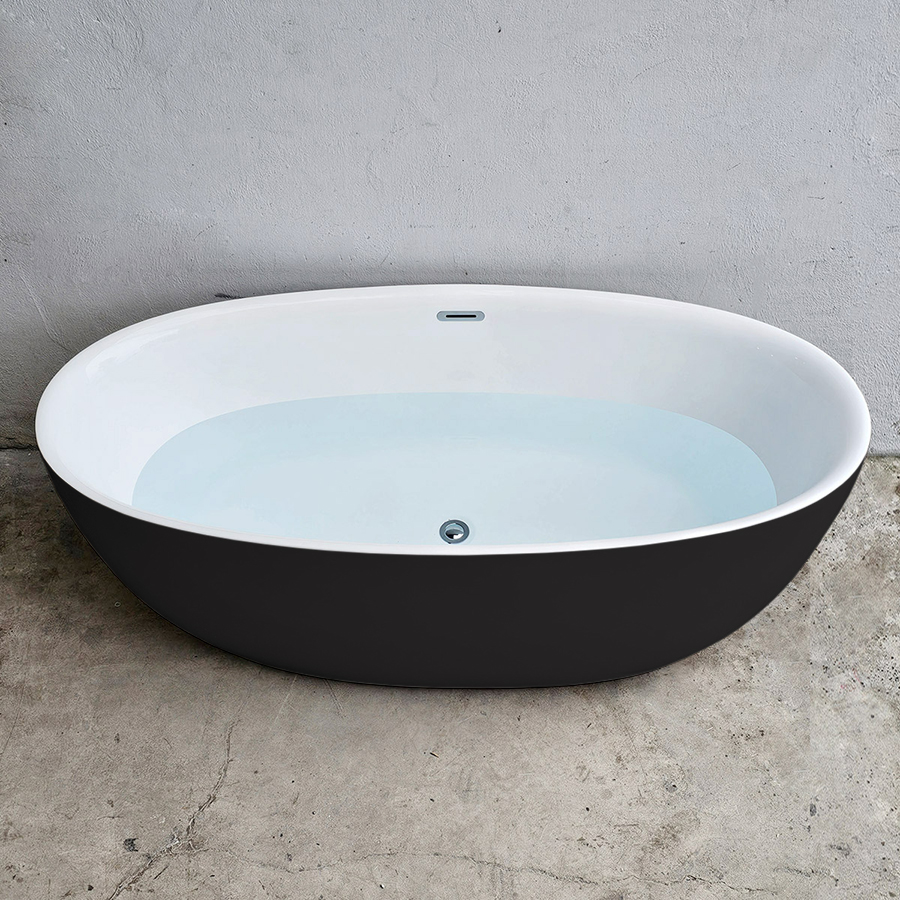Bồn tắm bo viền hình oval màu đen - BT1359