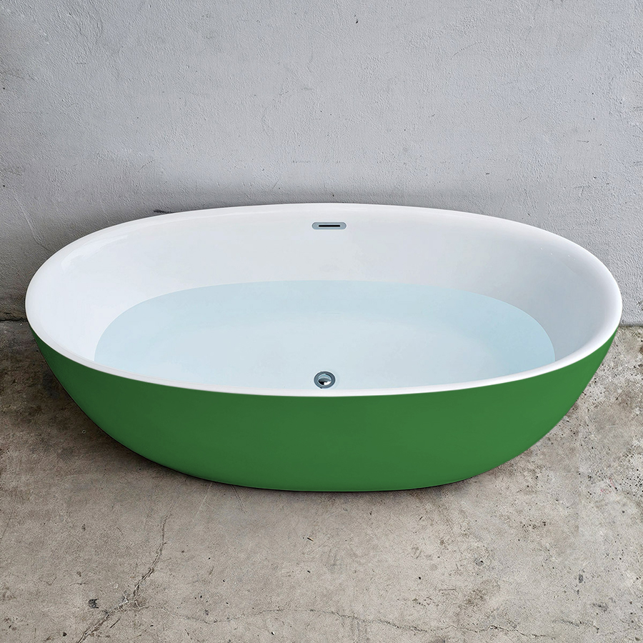 Bồn tắm bo viền hình oval màu xanh lục - BT1364