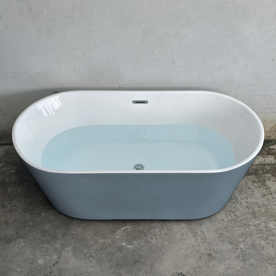 Bồn tắm hình oval thẳng màu xám - BT1369