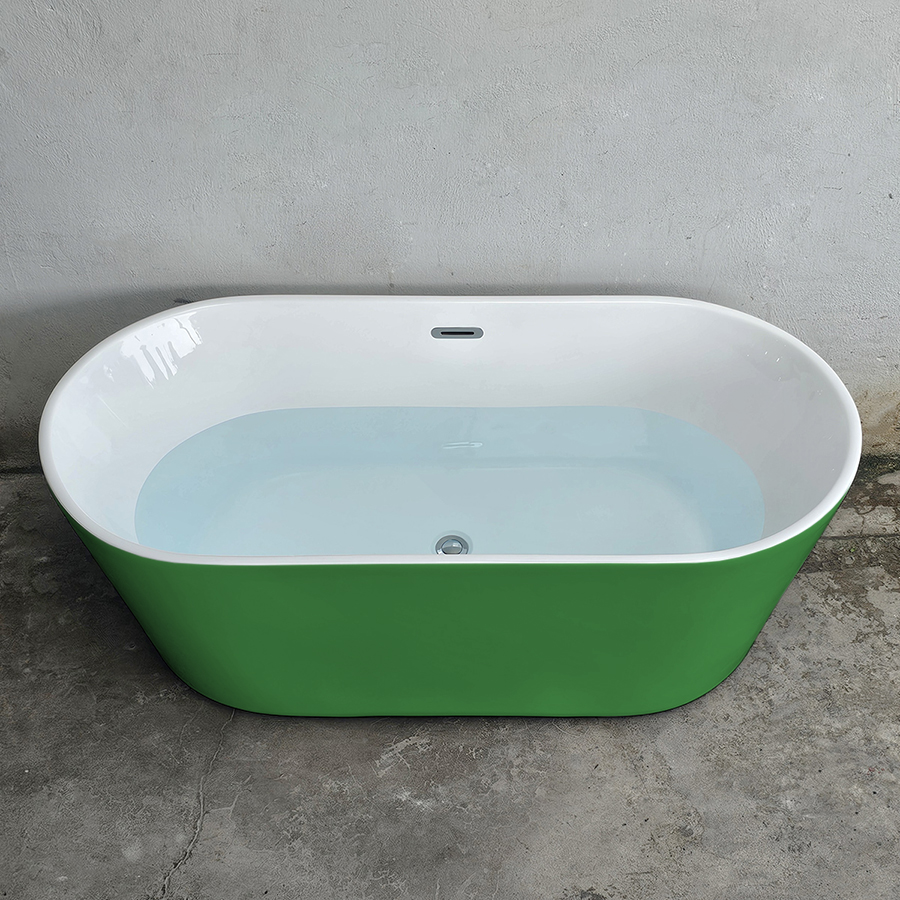 Bồn tắm hình oval thẳng màu xanh lục - BT1373