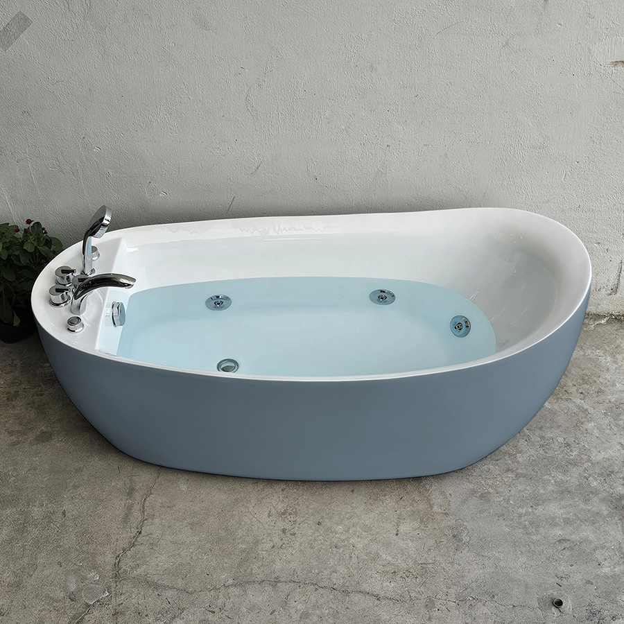 Bồn tắm thuyền màu xám có massage - BT1393