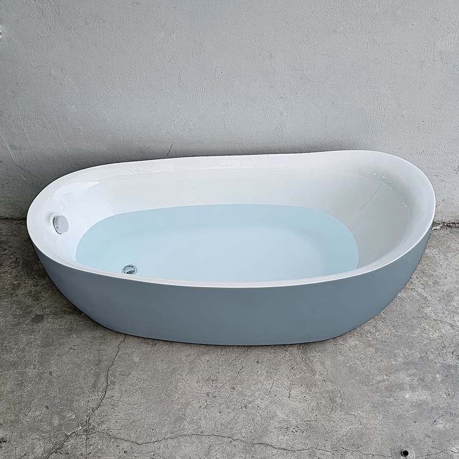 Bồn tắm nằm hình chiếc thuyền bầu màu xám - BT1406