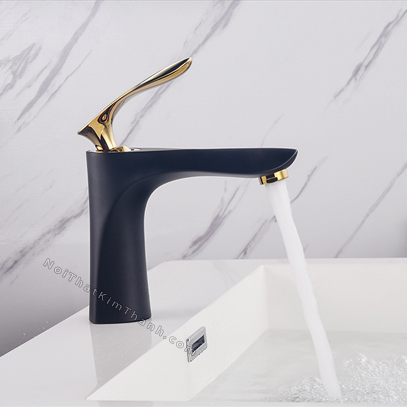 voi lavabo nong lanh mau den vang sv32nl 285