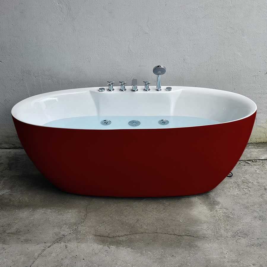 bon tam oval mau do bordeaux massage sen voi bt1557 29